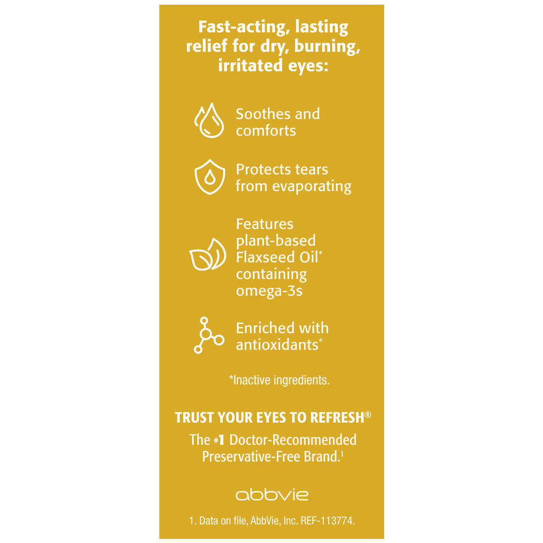 Refresh OPTIVE MEGA-3&reg; PF Lubricant Eye Drops image number 12
