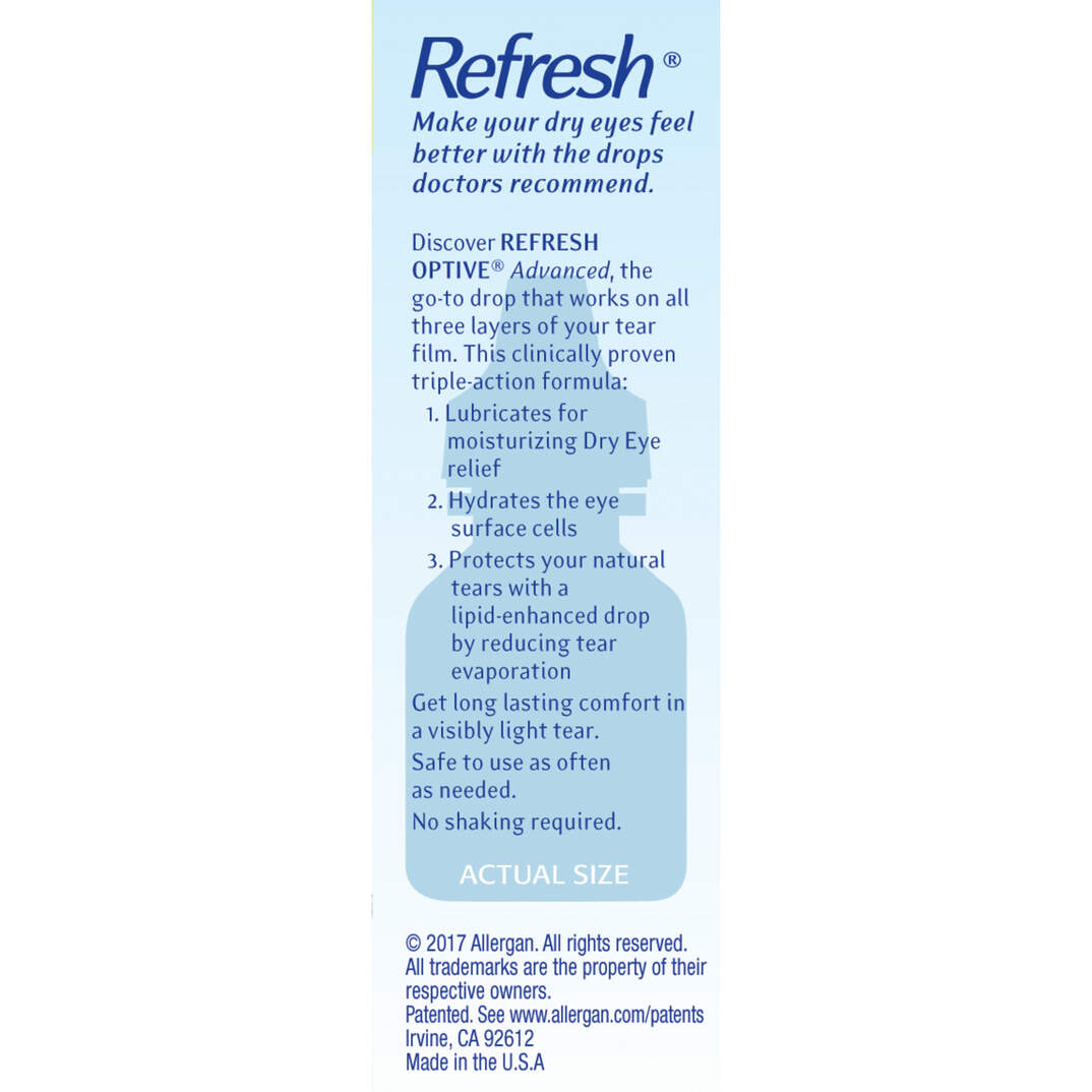 REFRESH OPTIVE&reg; ADVANCED Lubricant Eye Drops image number 9