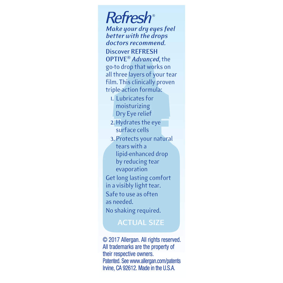 REFRESH OPTIVE&reg; ADVANCED Lubricant Eye Drops image number 11