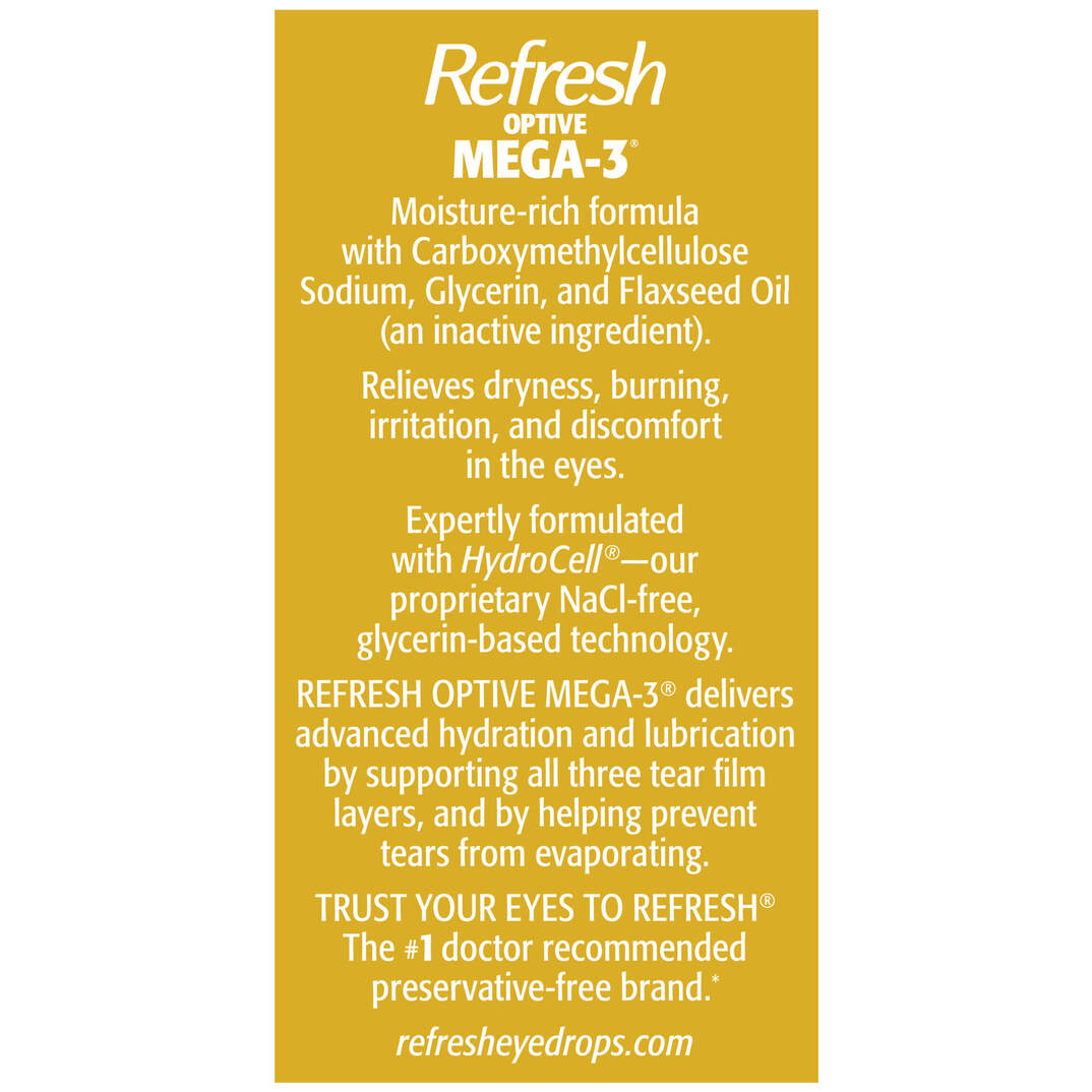 REFRESH OPTIVE MEGA-3&reg; Lubricant Eye Drops image number 14