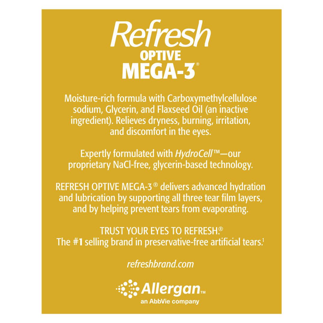 REFRESH OPTIVE MEGA-3&reg; Lubricant Eye Drops image number 11